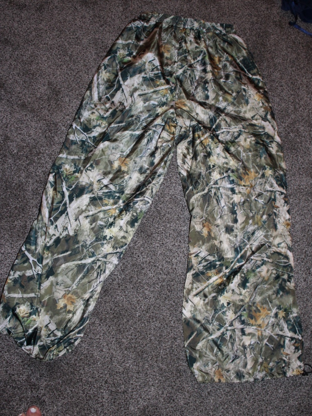 SHEIN Green Camouflage Wide-Leg Track Pants